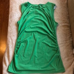 Kelly Green Tank top with ruching